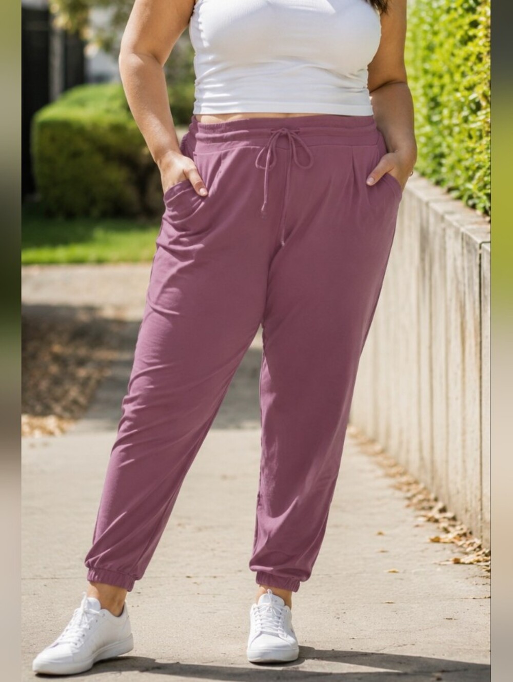 Lole Women's Mauve Track Joggers Drawstring Athletic Lounge Pants Athleisure